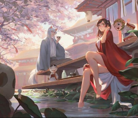 Пейзаж в стиле аниме