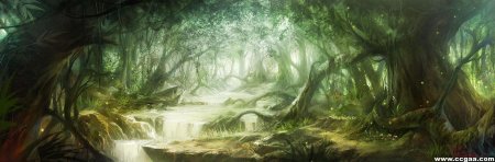 Лес фэнтези арт