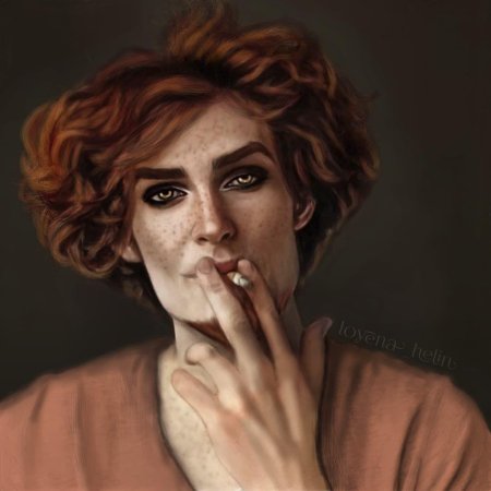 Рыжий парень арт