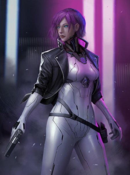 Девушка киберпанк