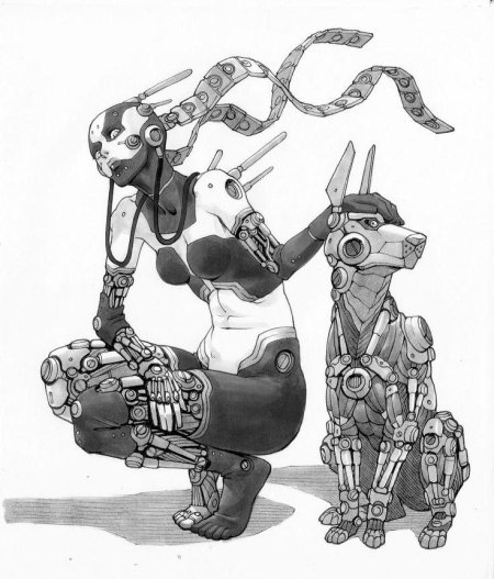 Киборг рисунок