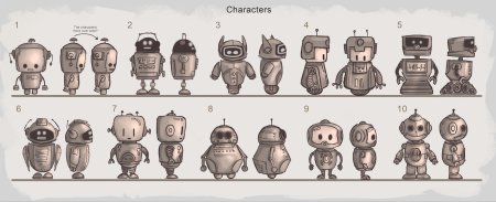 Референс робот мультяшный