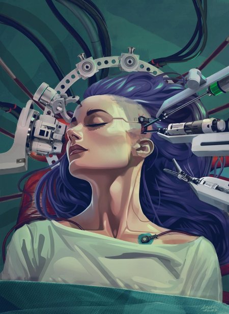 Рисунки киберпанк