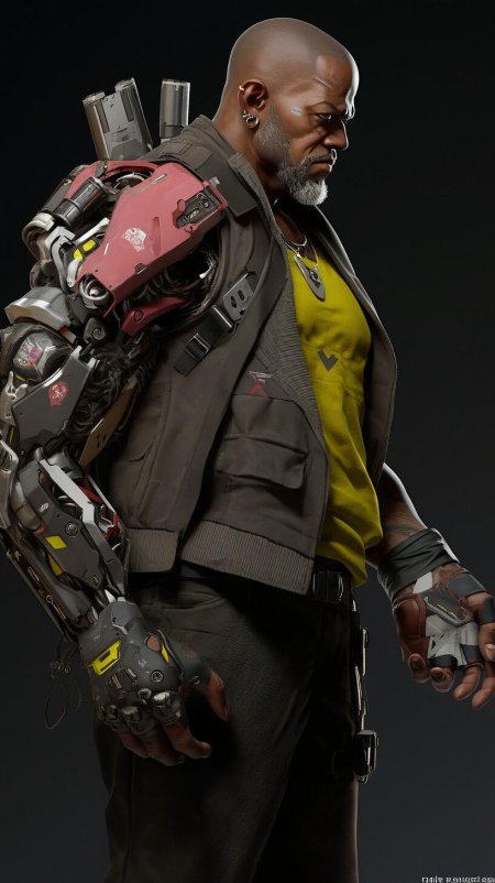 Киборг киберпанк концепт