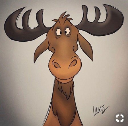 Лось мультяшный