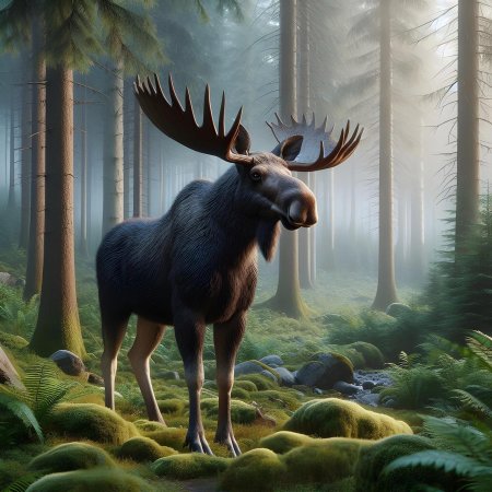 Лось с рогами