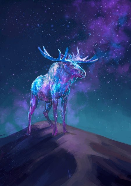 Голубой олень