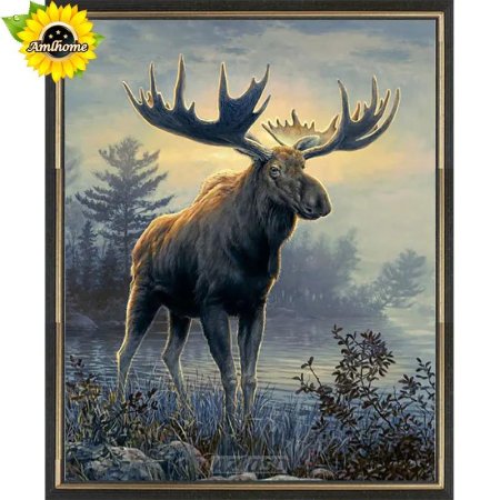 Алмазная мозаика лось