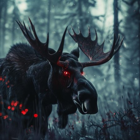 Лось с рогами