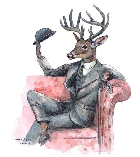 Олень в пиджаке