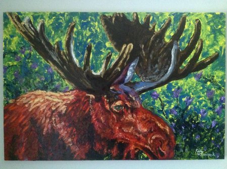 Лось портрет