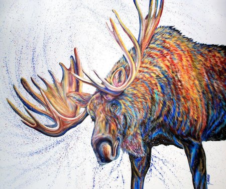 Moose painting