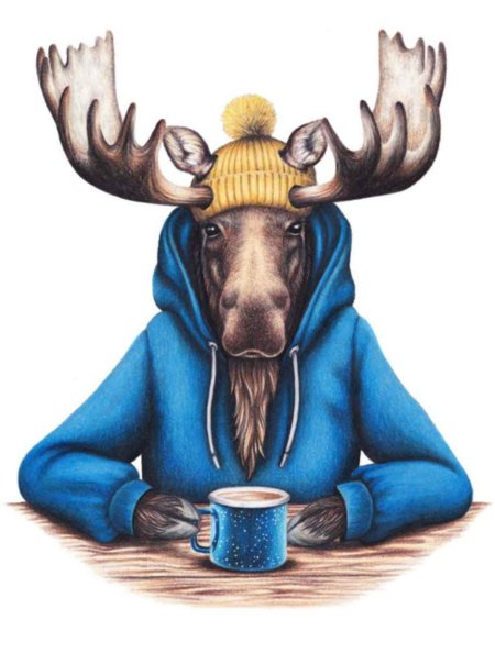 Смешной лось