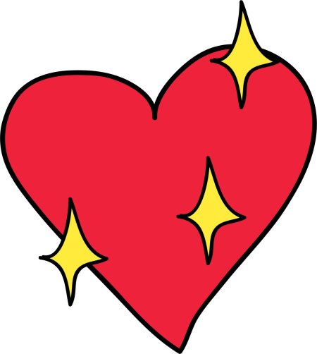 Сердечки мультяшные