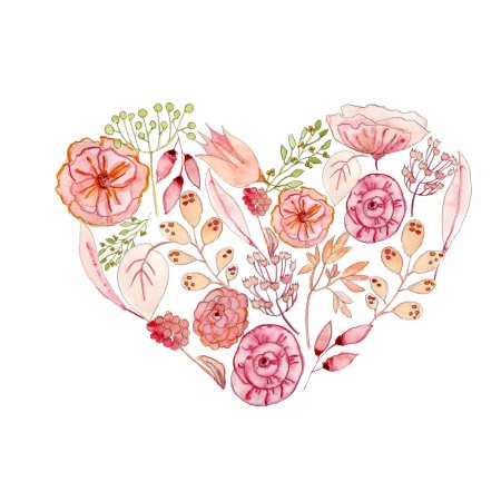 Сердце из цветов