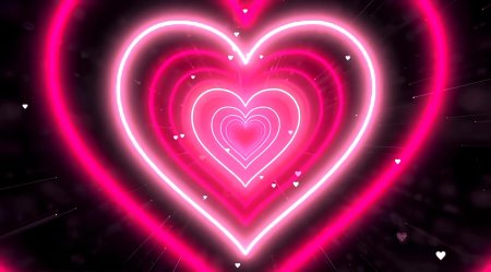 Сердечки неон