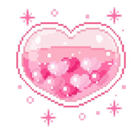 Сердечки пиксельные