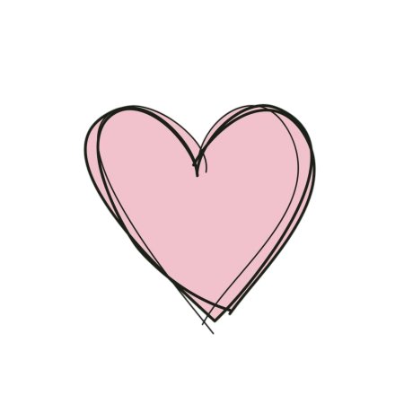 Розовое сердце