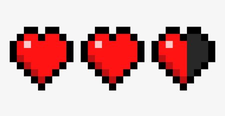 Сердце пиксельное