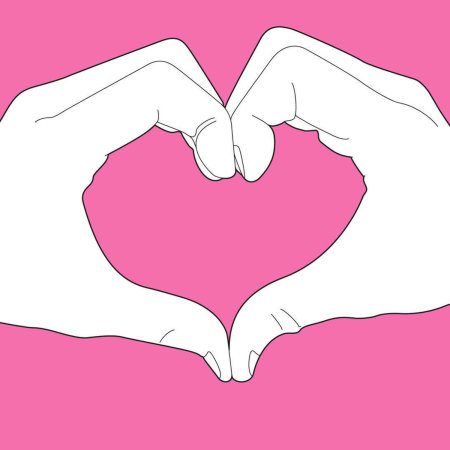 Сердечко из рук рисунок