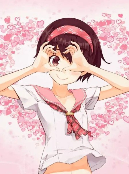 Аниме показывает сердечко