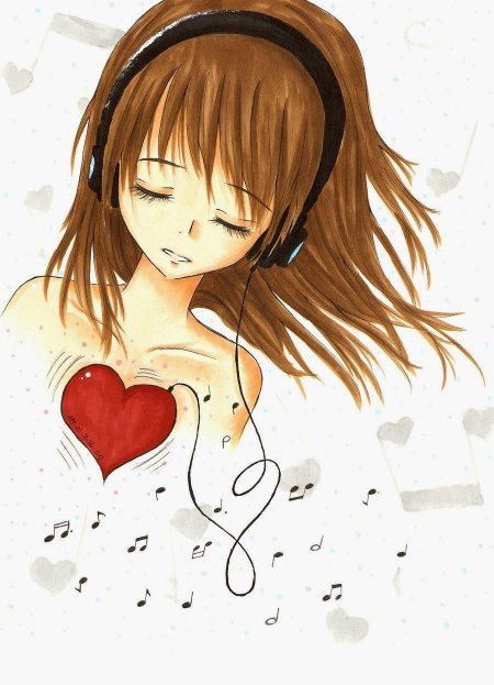 Девушка с наушниками