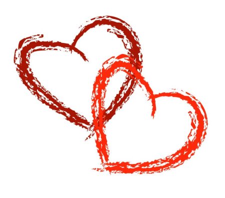 Два сердца рисунок