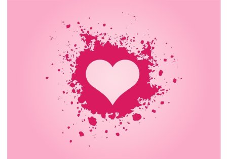 Розовое сердце