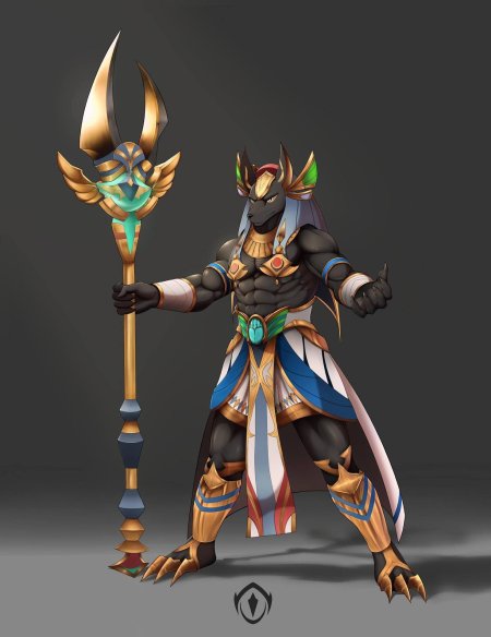 Египетский бог анубис арт