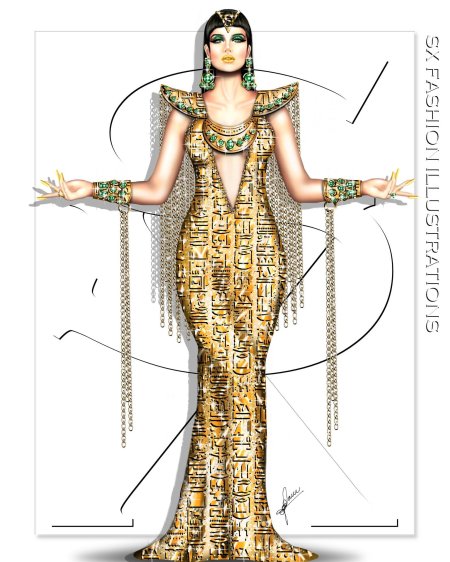 Египетская царица клеопатра в полный рост