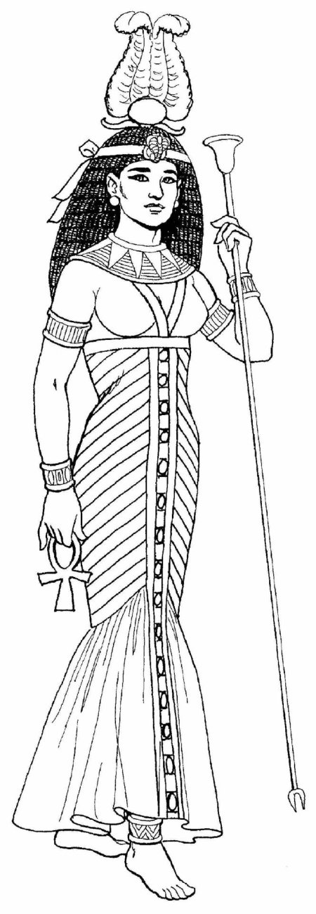 Египетский костюм рисунок