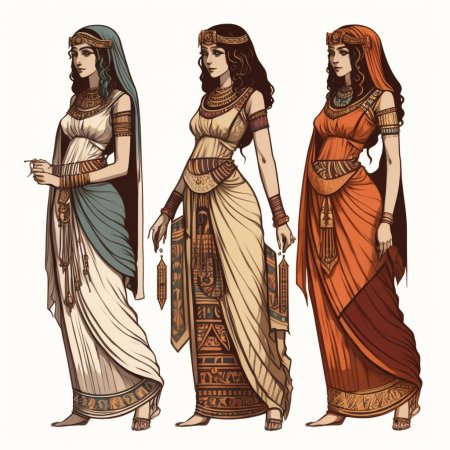 Женская одежда древнего египта