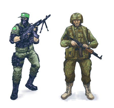 Российский солдат арт