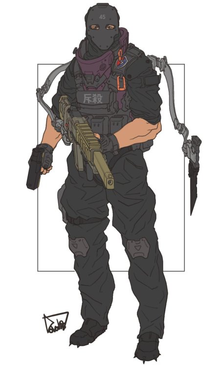 Киберпанк террорист арт