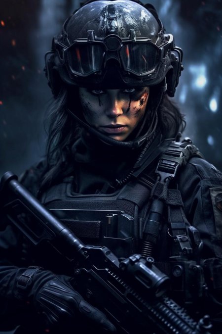 Женщина солдат