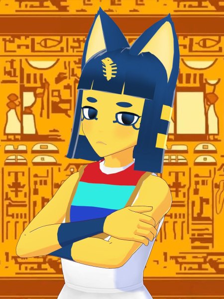 Желтая египетская кошка zone ankha