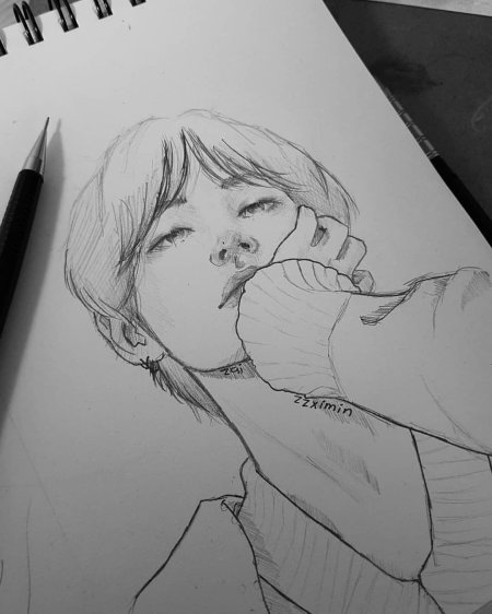 Ким тэхён скетч