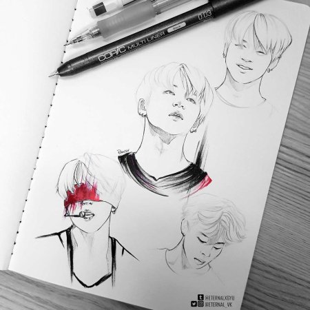 Скетчбук бтс