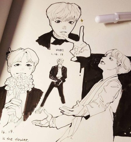 Рисунки для срисовки бтс