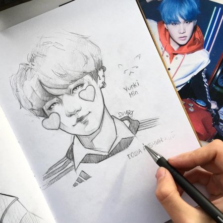 Рисования корея бтс