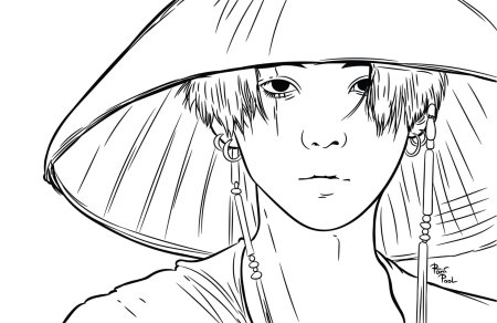 Лайн арт бтс