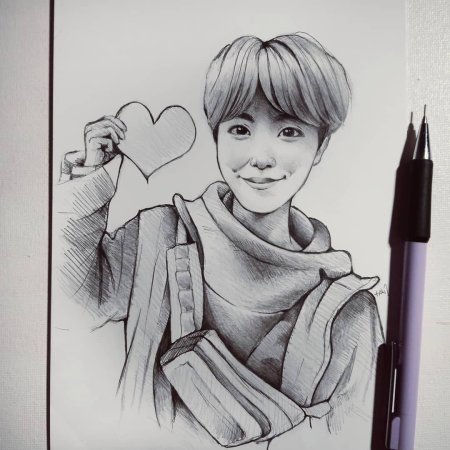 Бтс карандашом джей хоуп