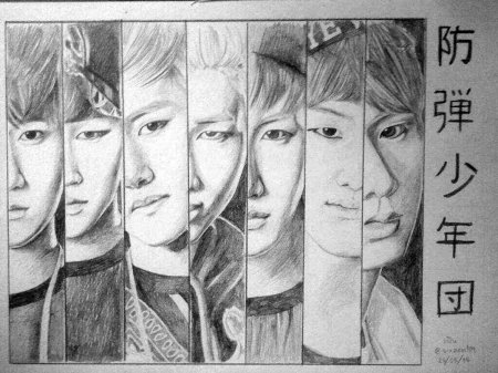 Бтс участники рисунки