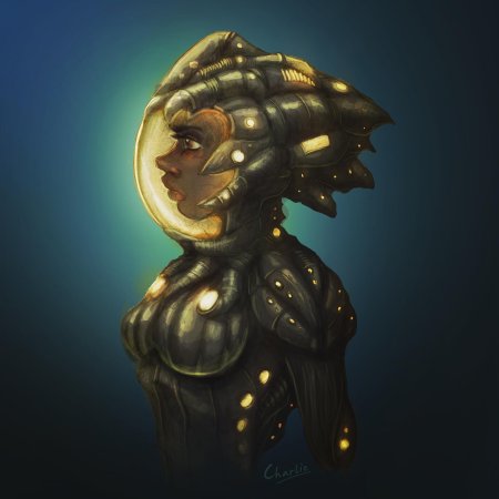 Космос и девушка