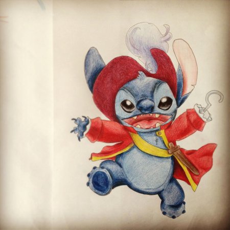 Юна и стич арт