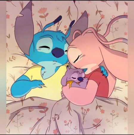 Стич и розовый