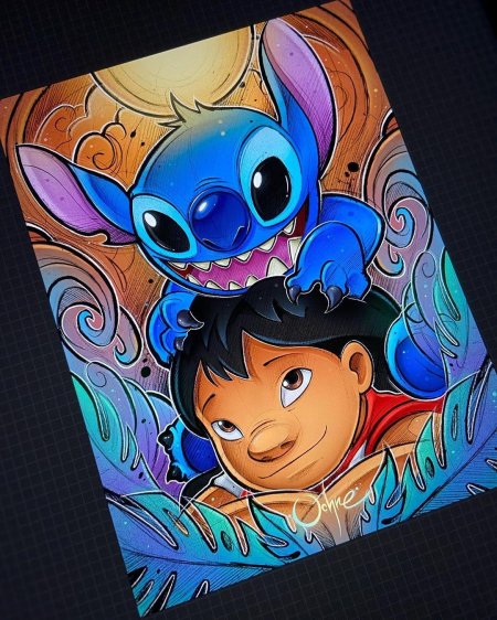 Картина по номерам лило и стич