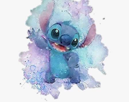 Лило и стич акварель