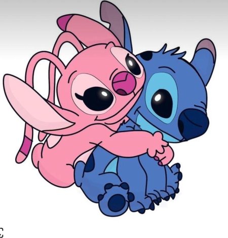 Стич и розовая