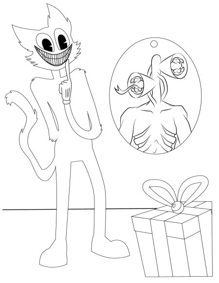 Картун кэт раскраска для детей